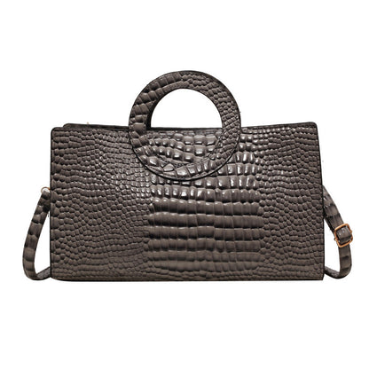 Fall Winter Fashion Retro Handbag Stone Texture Niche Bag Simple Women