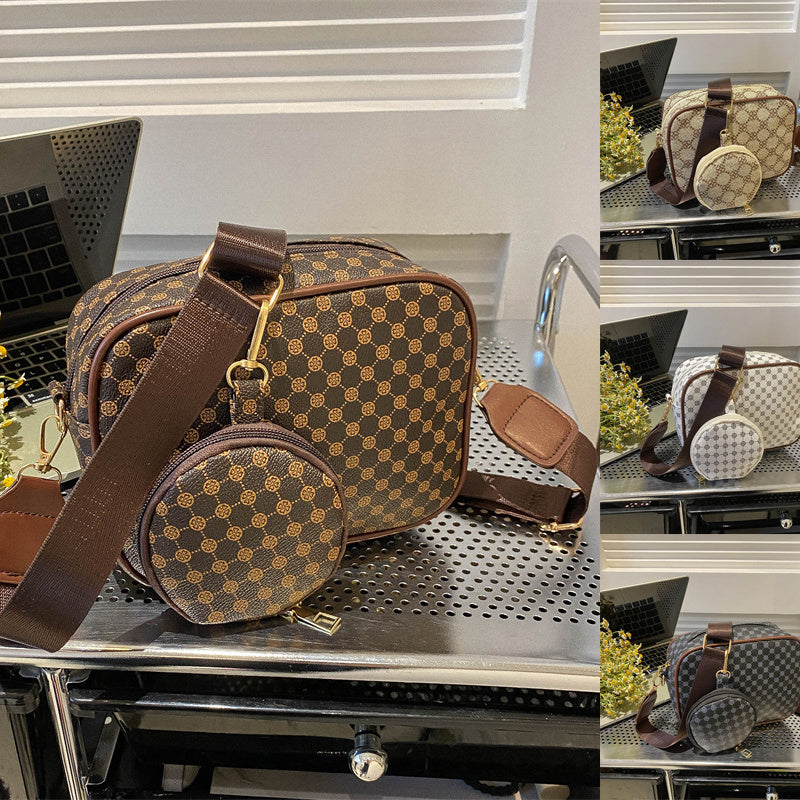 Vintage Pattern Crossbody Bags For Women Shoulder Shell Bag Trend Small Purse And Handbag Luxury Designer Female Square Bag Women's Bag