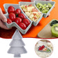Christmas Tree Shaped Fruit Platter Creative Plates Storage Box Dried Fruit Snack Plates Divided Candy Dessert Plate Container