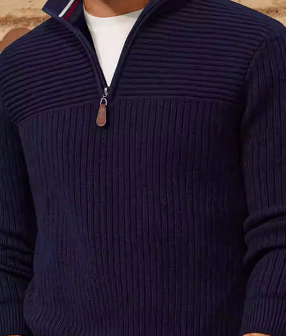 Men's Half-zip Stand-up Collar Sweater