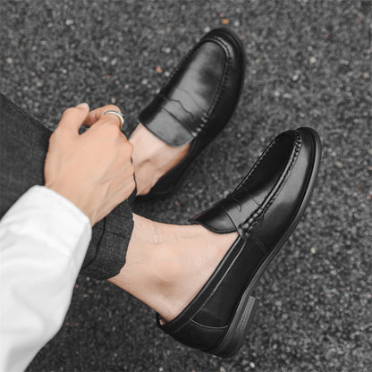 Casual Leather Shoes Men's Soft Bottom Slip-on