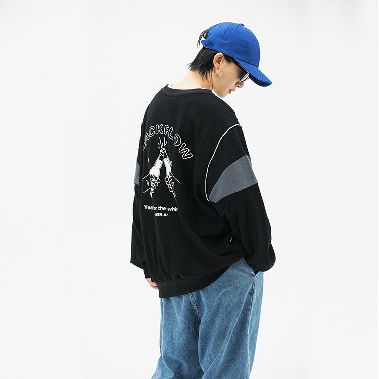 Crew Neck Embroidered Sweatshirt