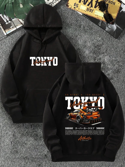 Men's Fashion Racing Graphics Fleece Sweater