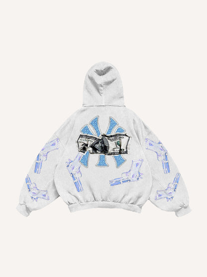 Fashion Casual Printed Polyester Sweater