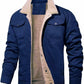 Autumn And Winter New Men's Jacket Hooded Fleece-lined Mid-length Overalls