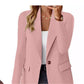 Ins Lapel Button Jacket Fashion Commuter Casual Suit Jacket Women's Long-sleeved Tops Outwear Clothing