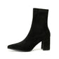 High Heel Stretch Side Zipper Thick Heel Thin Women's Boots