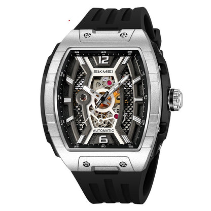 Men's Wine Barrel Mechanical Watch Waterproof Luminous Scale Pointer Automatic Mechanical