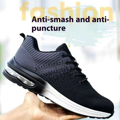 Anti-smashing And Anti-penetration Lightweight Fashion Sports Mesh Safety Shoes