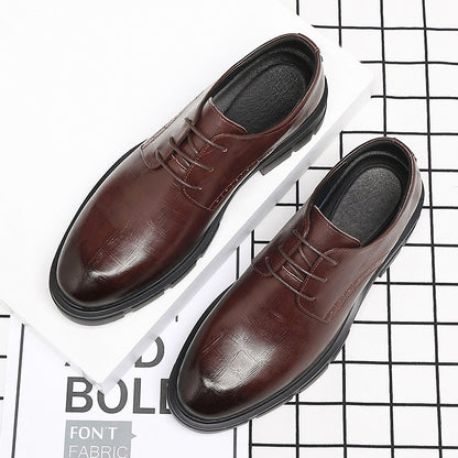 Men's Height Increasing Leather Shoes 10cm Thick Bottom Business Formal Wear
