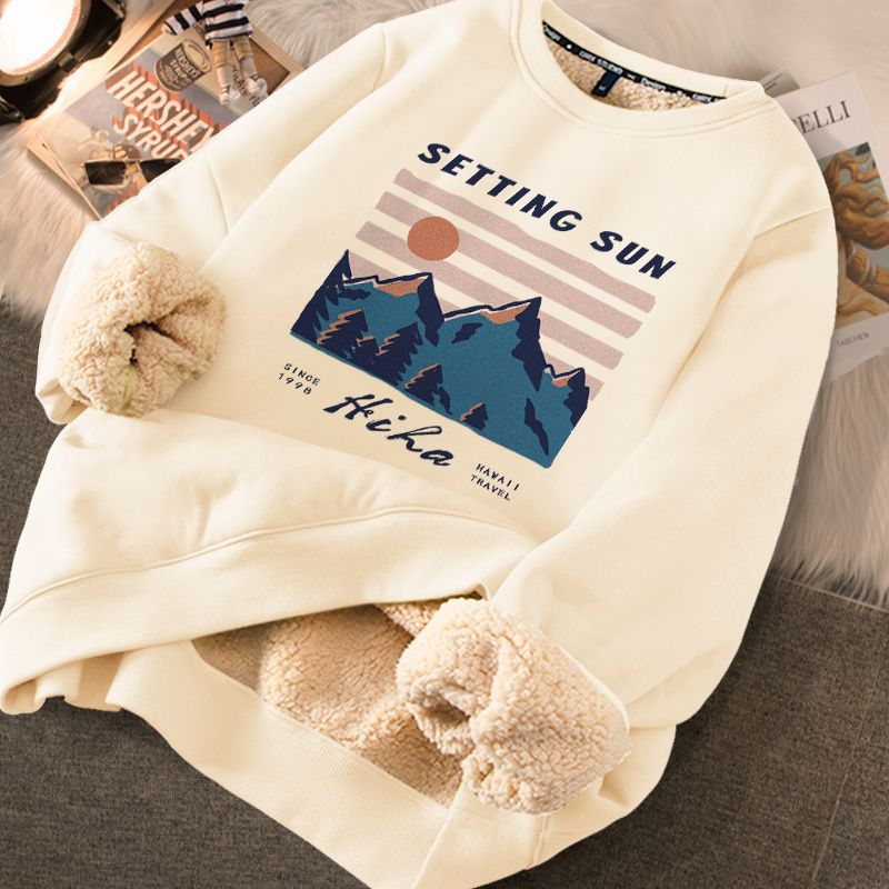 Fashion Thickened Printed Sweater For Women