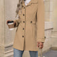 Elegant Single-breasted Woolen Coat Buttons Lapel Mid-length Jacket Temperament Commuter Outwear Clothing For Women
