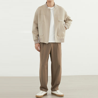 New Double-faced Woolen Goods Jacket Drop-shoulder Woolen Coat