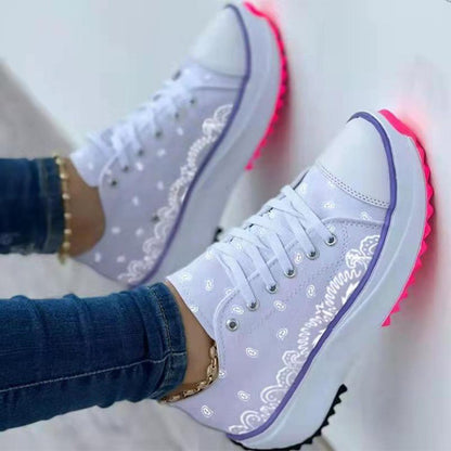 Printed Fashion Wedge Spring Casual Sneakers