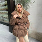 Warm And Loose Solid Color Clothing Cotton Coat