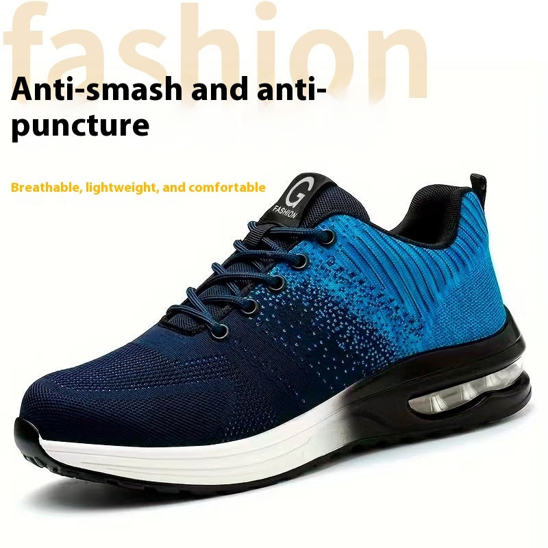 Anti-smashing And Anti-penetration Lightweight Fashion Sports Mesh Safety Shoes