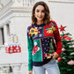 Women's Pullover Christmas Tree Snowflake Christmas Knit Sweater