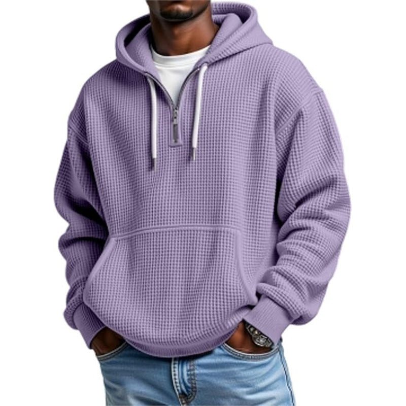 3D Printed Men's Double Hood Zipper Hooded Sweater
