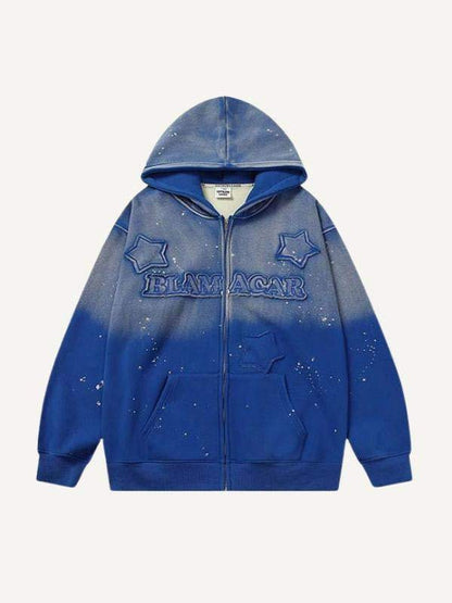 Men's Loose Casual Printed Hooded Sweatshirt