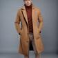 Men's Mid-length Trench Coat Fall Winter Slim Pockets Single-breasted Collar Jacket  Casual Business Comfortable Overcoat Clothing