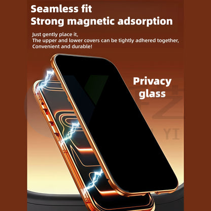 Magneto Phone Case With Double-sided Glass, Anti-peep, Full Coverage