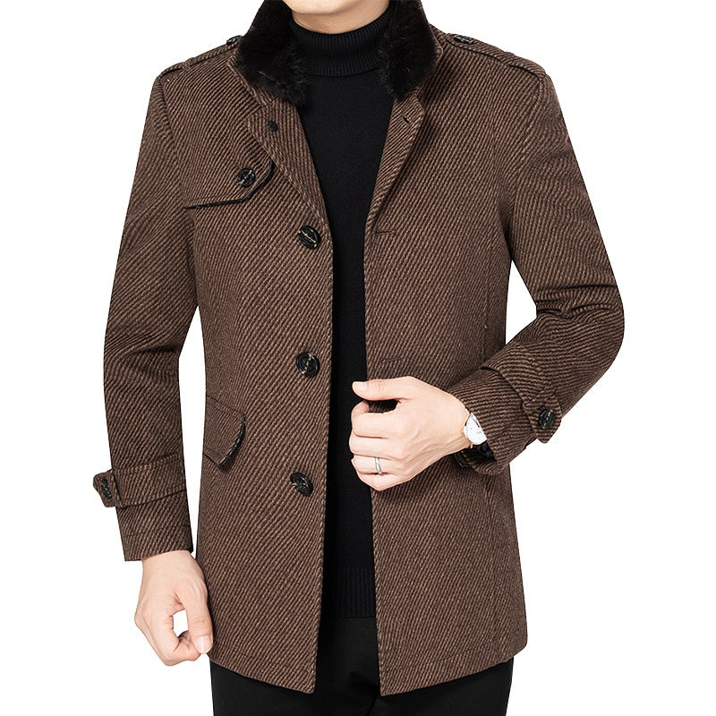 AutumnWinter Wool Coat Casual Lambswool Coat
