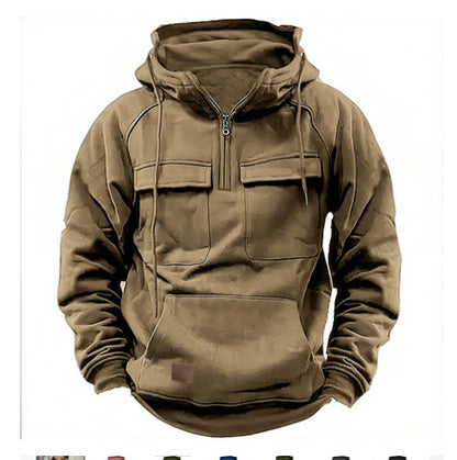 Men's Zip-up Hoodies Sweatshirt With Drawstring And Pocket Design Fashion Casual Sports Sweatshirt