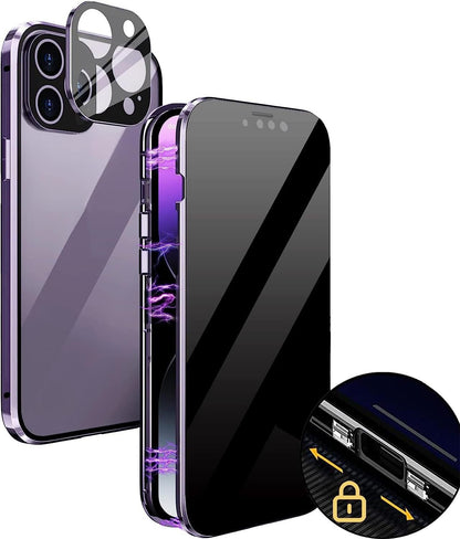 Magneto Phone Case With Double-sided Glass, Anti-peep, Full Coverage