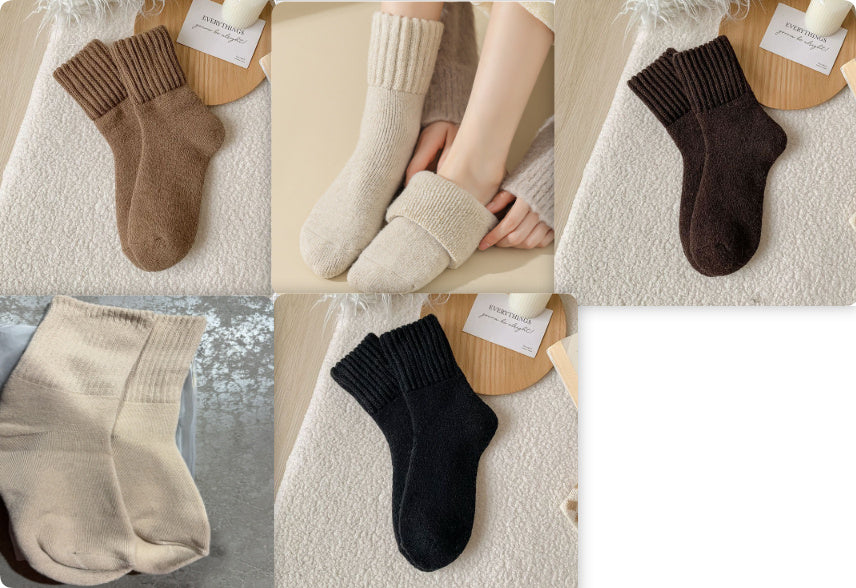 Tube Winter Thickened Maillard Terry Velvt Plush Snow Socks