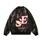 Men's Loose Vintage Embroidered Baseball Jacket
