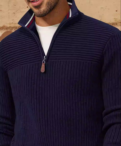 Men's Half-zip Stand-up Collar Sweater