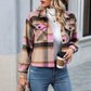 Autumn And Winter New Fashion Casual Pocket Plaid Women's Woolen Short Coat