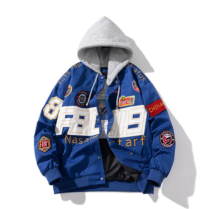 Autumn Winter Couple American Motorcycle Baseball Uniform