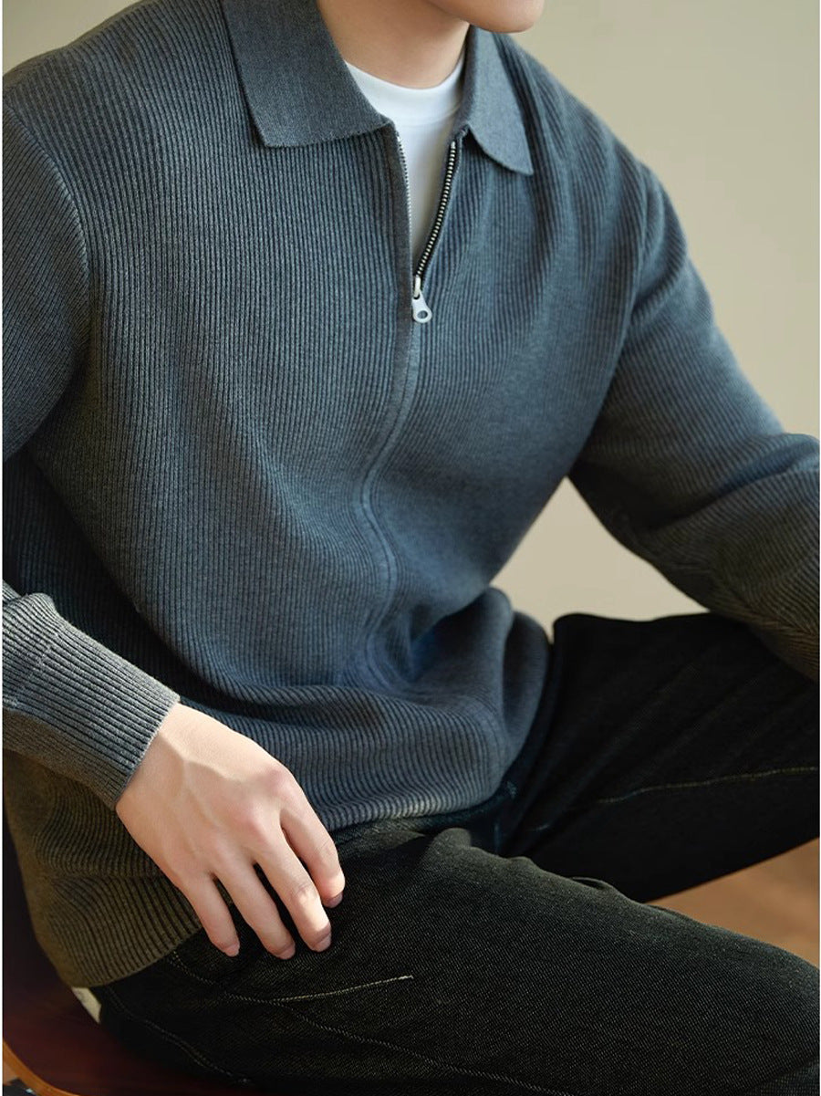 Men's Knitted Cardigan outerwear With Collar