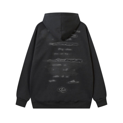 Printed Loose Hooded Sweater For Men