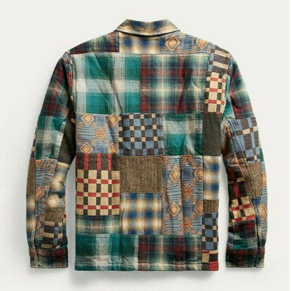 Men's Thick Cotton Plaid Jacket Jacket