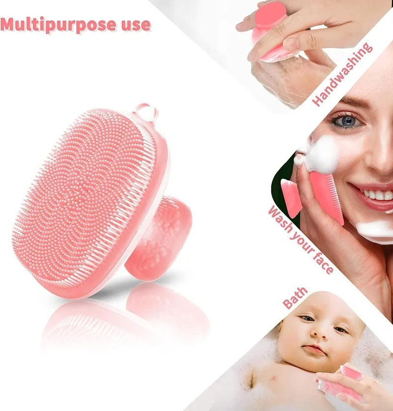 Handheld Face Decontamination Brush Silicone Face Cleansing Brush