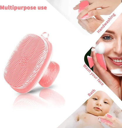 Handheld Face Decontamination Brush Silicone Face Cleansing Brush