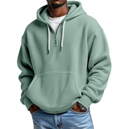 3D Printed Men's Double Hood Zipper Hooded Sweater