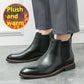 Autumn And Winter Fleece-lined Men's Plus Size Fashion Short Boots
