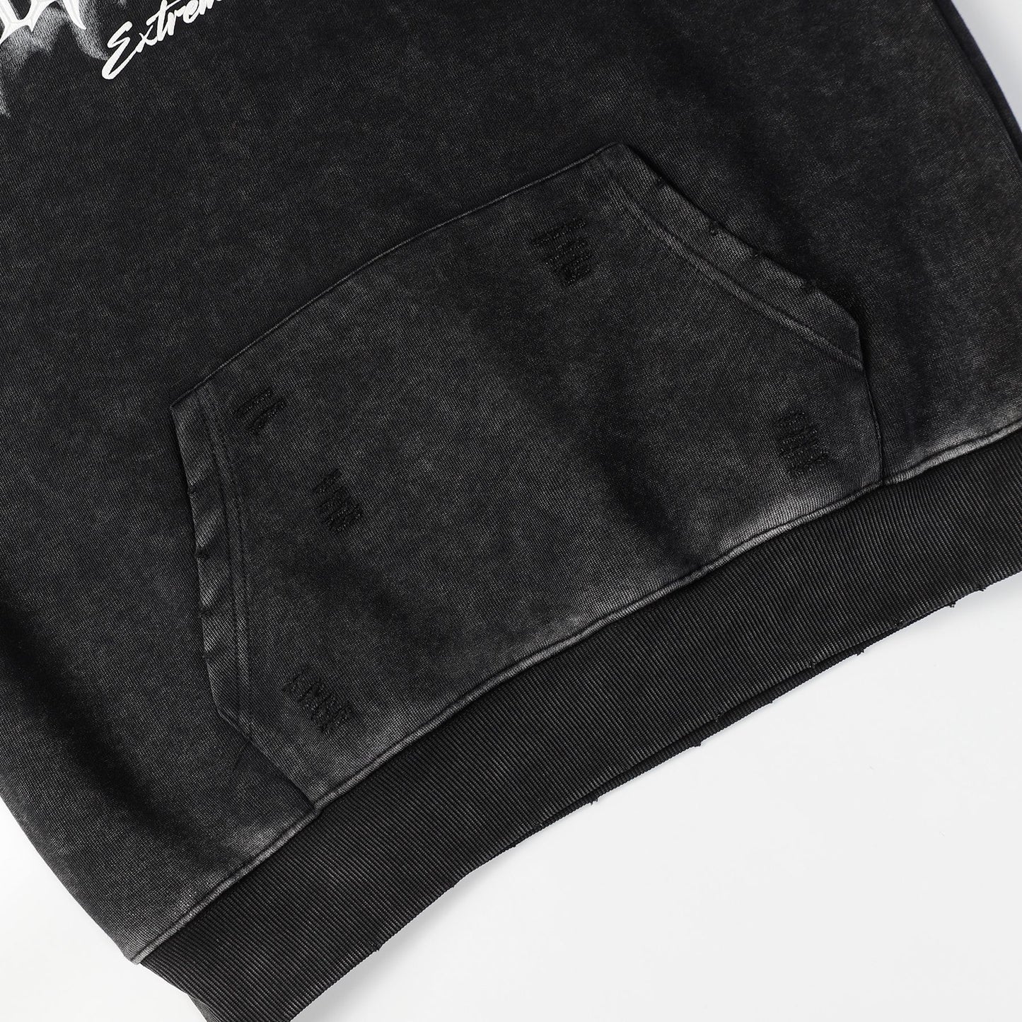 American Retro Heavy Washed Hoodie Design Sense Printed Hoodie