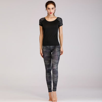 Fashion printed yoga clothes suit women