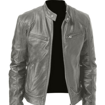PU Leather Jacket Slim Leather Jacket