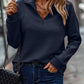Zipper Stand Collar Pullover Sweatshirt Fashion Solid Striped Long Sleeve Top Spring And Autumn Women's Clothing