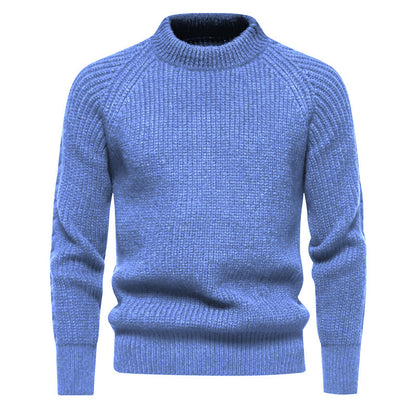 Men's Solid Color Round Neck Sweater