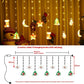 Painted Christmas Curtain Lights Holiday Layout Rubber-covered Wire Ambience Light