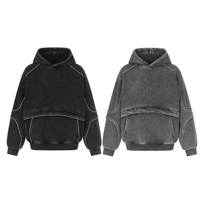 Men's And Women's Loose Personality Fleece-lined Sweatshirt