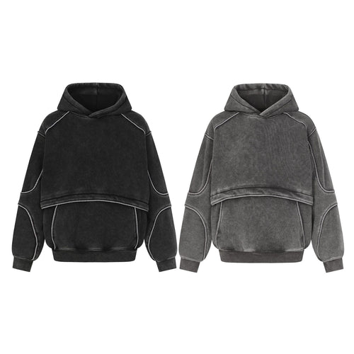 Men's And Women's Loose Personality Fleece-lined Sweatshirt