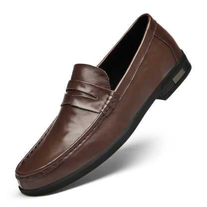 New British Breathable Casual Leather Shoes Men