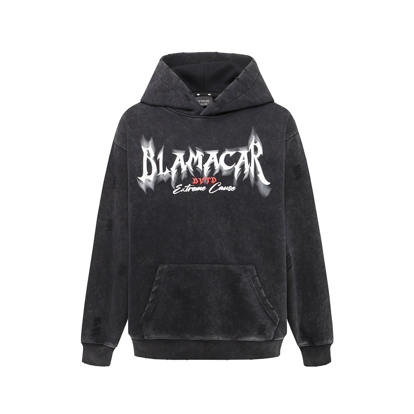 American Retro Heavy Washed Hoodie Design Sense Printed Hoodie